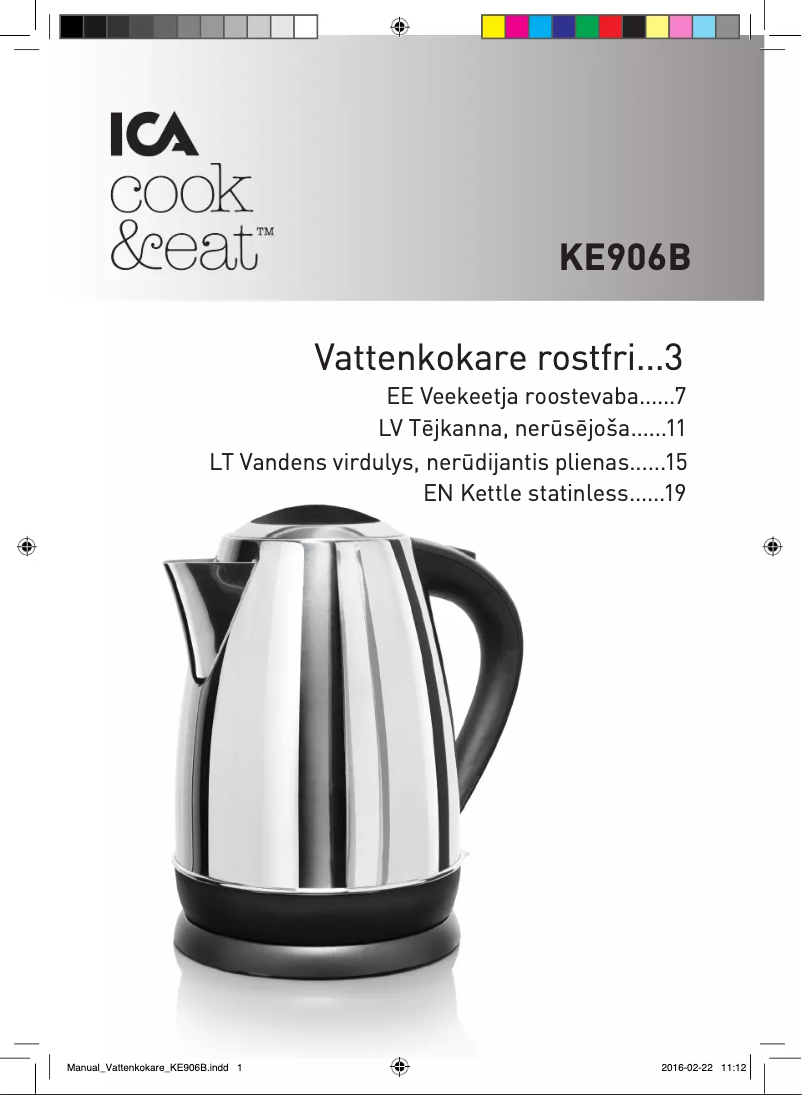 Page 1 de la notice Manuel utilisateur ICA KE906B