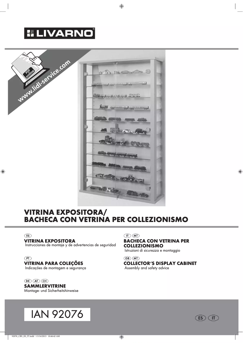 Page 1 de la notice Manuel utilisateur Livarno Lux IAN 92076