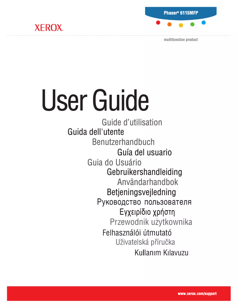 Page n°1 - Manuel utilisateur Xerox Phaser 6115