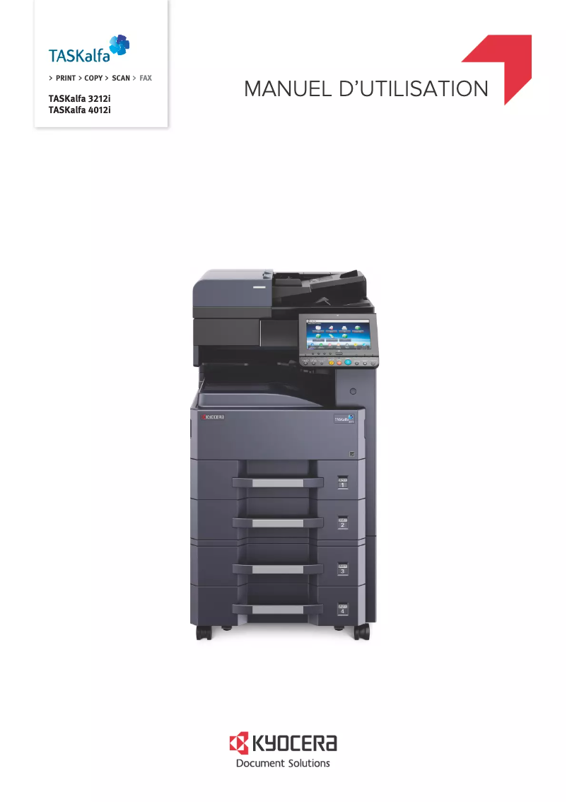 Page 1 de la notice Manuel utilisateur Kyocera TASKalfa 4012i