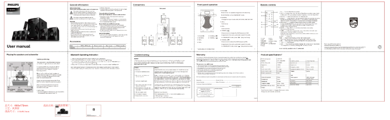 Page 1 de la notice Manuel utilisateur Philips SPA4040B
