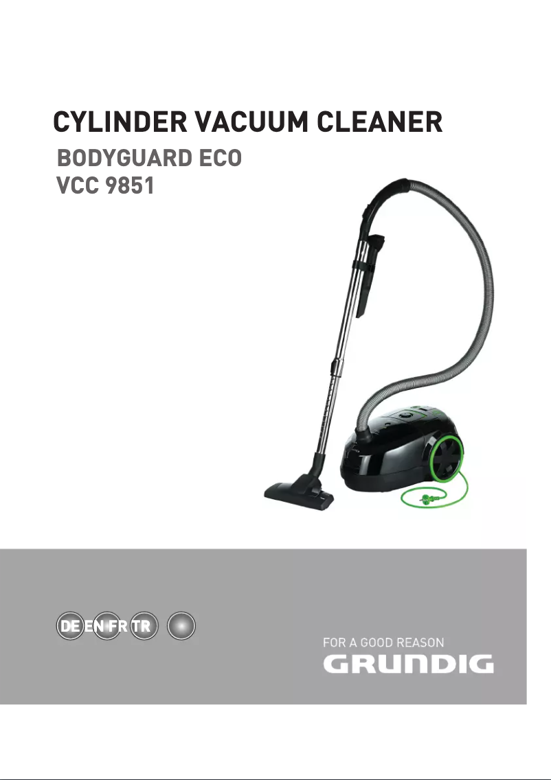 Page 1 de la notice Manuel utilisateur Grundig VCC 9851 Bodyguard Eco