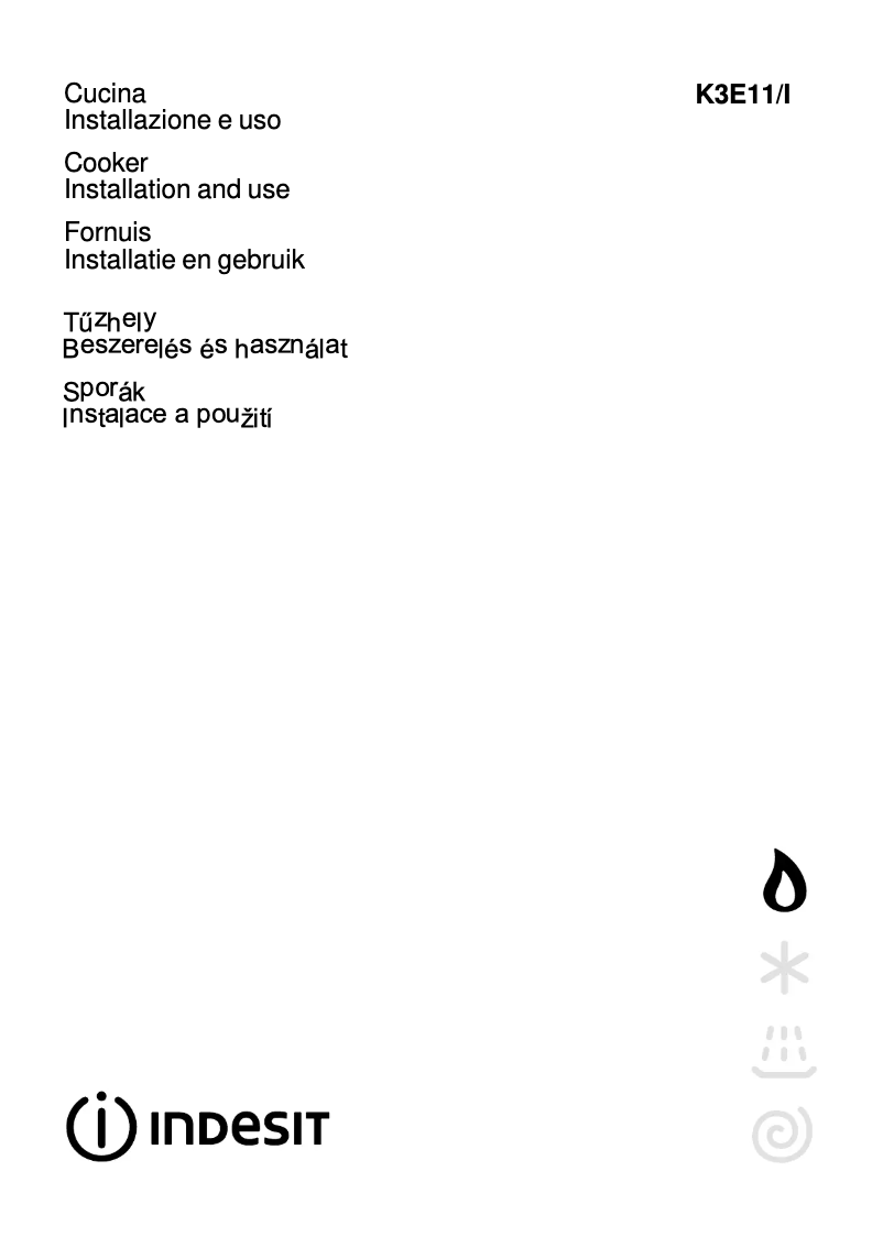 Image de la première page du manuel de l'appareil K3E11 W O