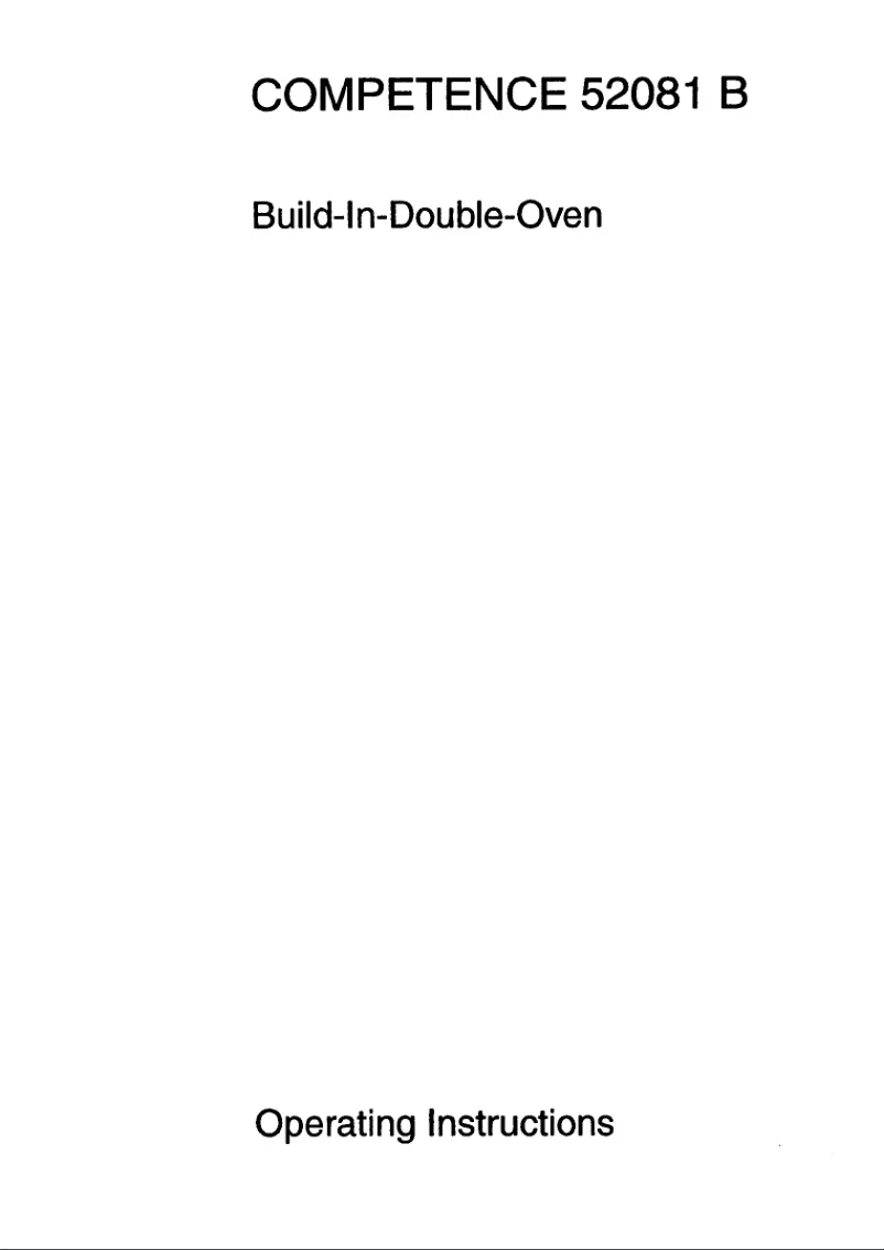 Page n°1 - Manuel utilisateur AEG Competence 52081 B ew