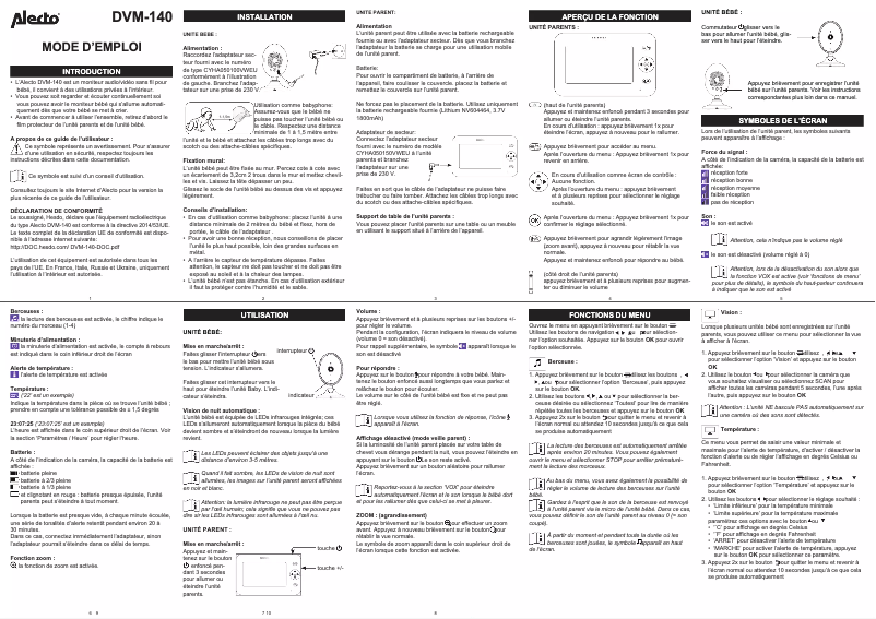 Image de la première page du manuel de l'appareil DVM-140C