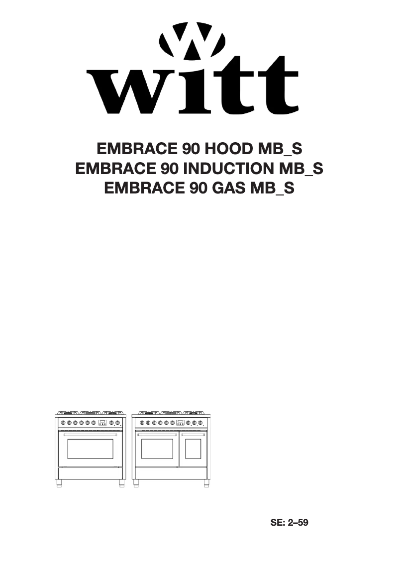 Page 1 de la notice Manuel utilisateur Witt Embrace 90 Hood MB