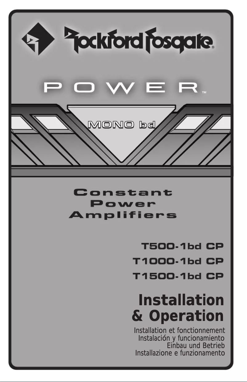 Image de la première page du manuel de l'appareil Power T1500-1bdCP