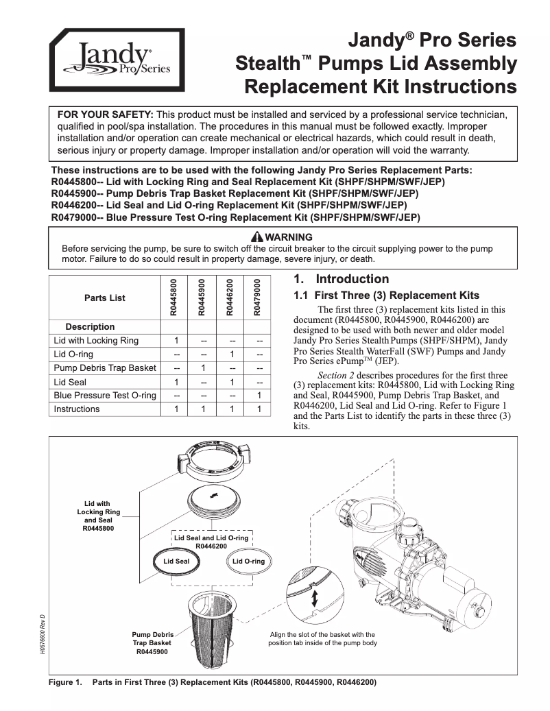 Page n°1 - Instructions / montage JANDY Stealth