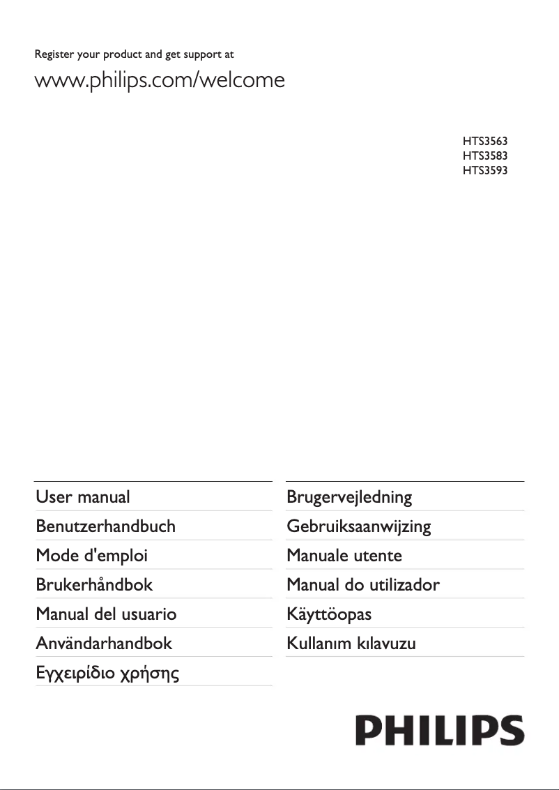 Page n°1 - Manuel utilisateur Philips HTS3583