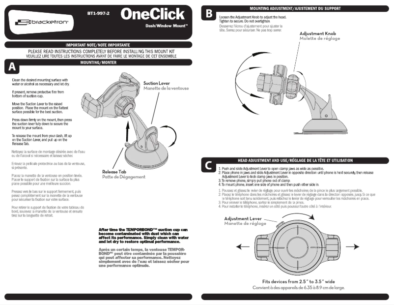 Image de la première page du manuel de l'appareil OneClick BT1-997-2