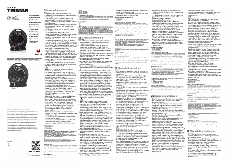 Page 1 de la notice Manuel utilisateur TriStar KA-5037