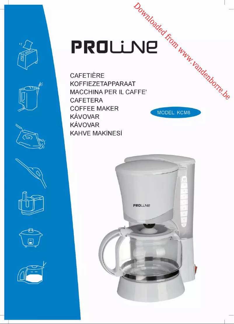 Page n°1 - Manuel utilisateur Proline KCM8