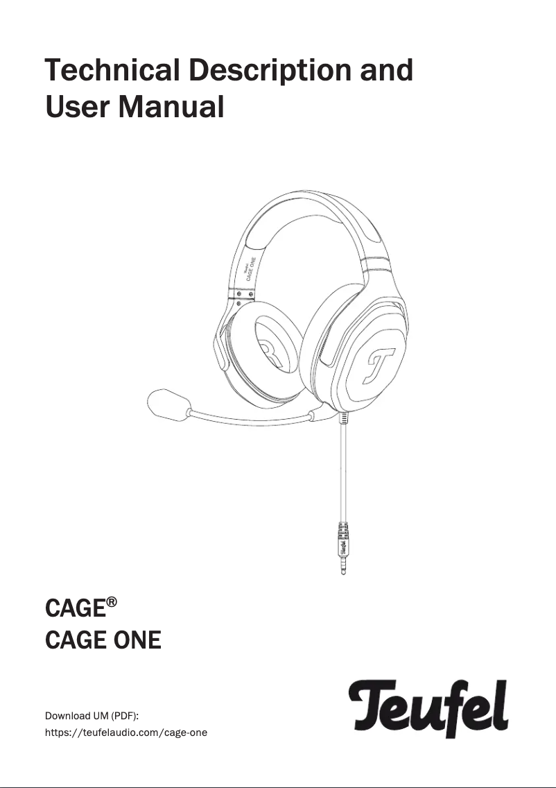 Page 1 de la notice Manuel utilisateur Teufel Cage One