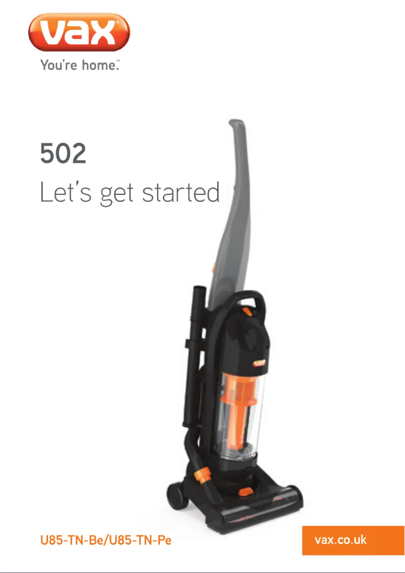 Page 1 de la notice Manuel utilisateur Vax Impact 502 U85-TN-Pe