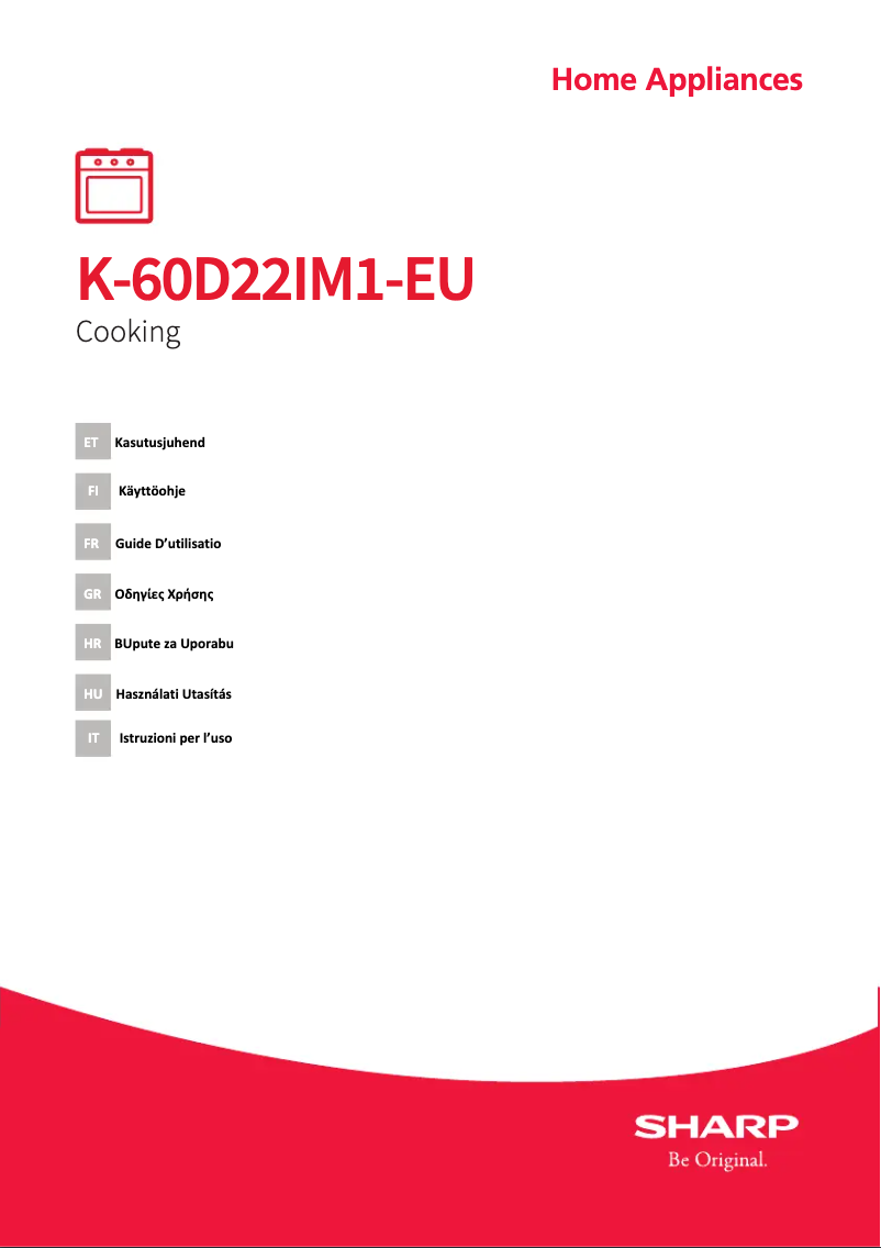 Page n°1 - Manuel utilisateur Sharp K-60D22IM1-EU