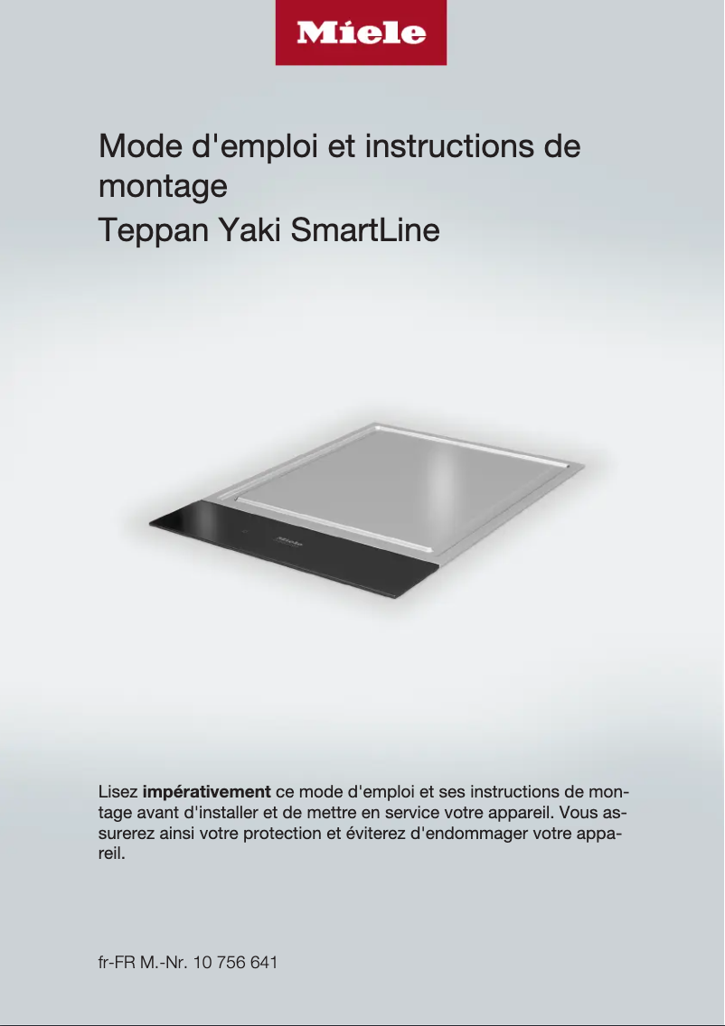Page 1 de la notice Manuel utilisateur Miele CS 7632 FL