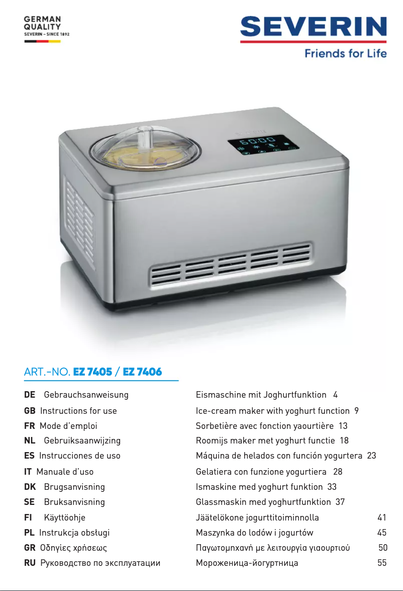 Image de la première page du manuel de l'appareil EZ 7405