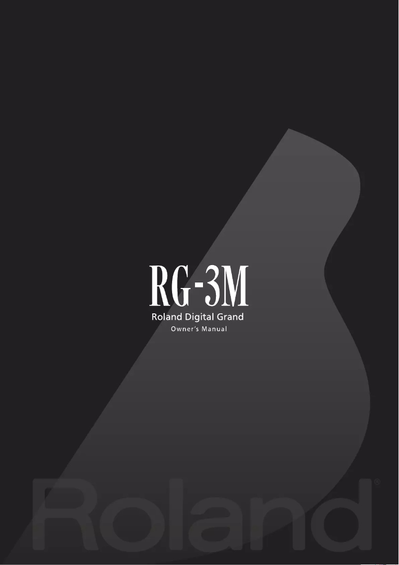 Image de la première page du manuel de l'appareil RG-3M