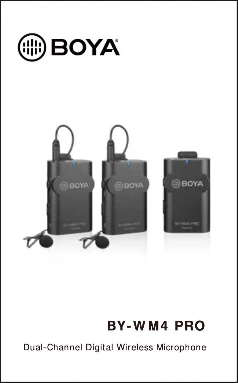 Page 1 de la notice Manuel utilisateur BOYA BY-WM4 PRO-RXD