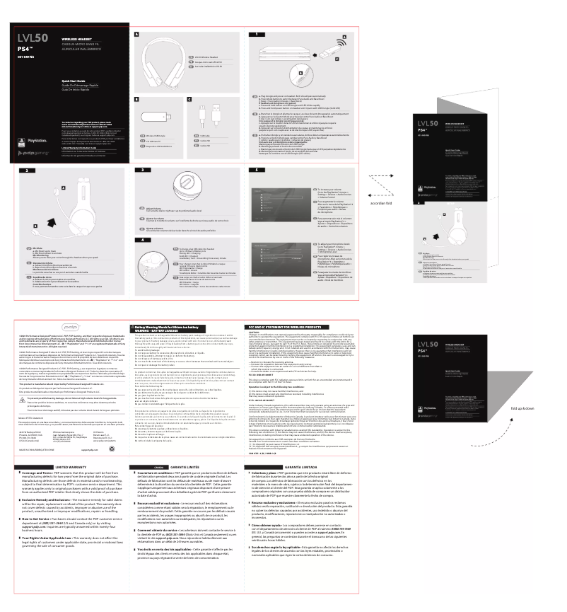 Page 1 de la notice Manuel utilisateur PDP LVL50