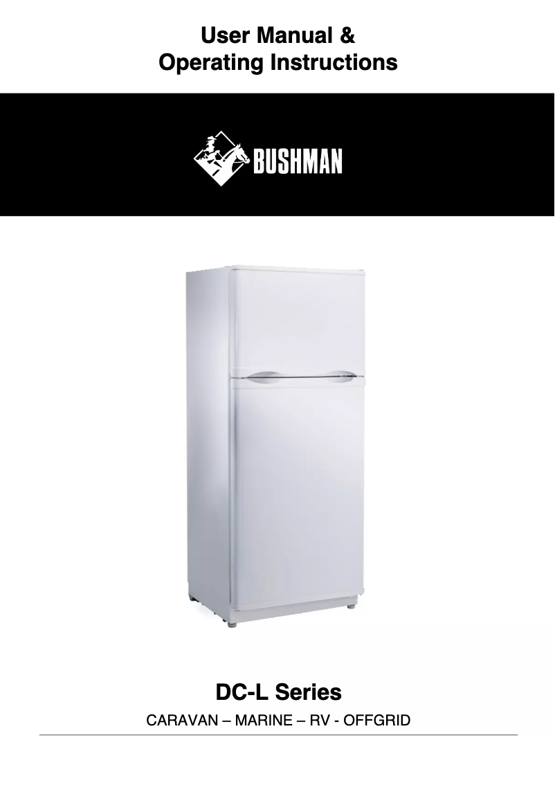 Page n°1 - Manuel utilisateur Bushman DC285L-X