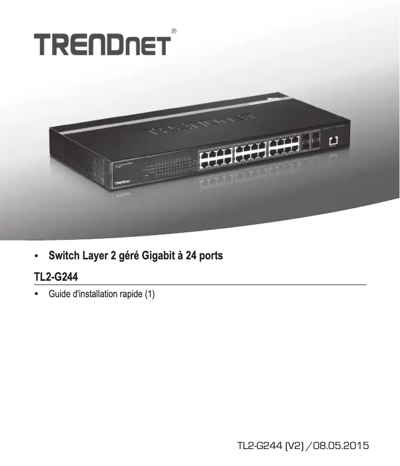 Page n°1 - Manuel utilisateur TRENDnet TL2-G244