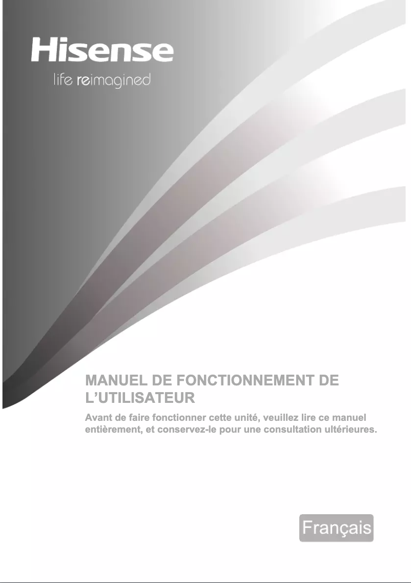 Page 1 de la notice Manuel utilisateur Hisense RS650N4AB1