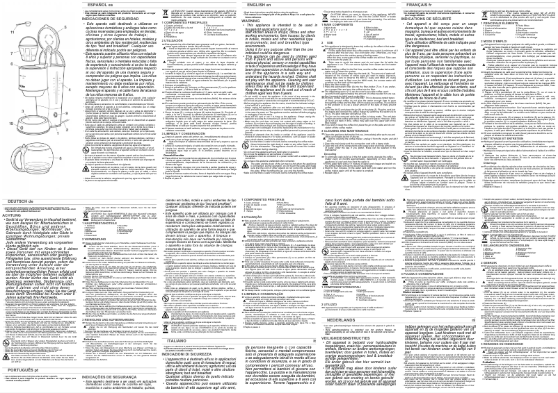 Page n°1 - Manuel utilisateur Solac CF4021