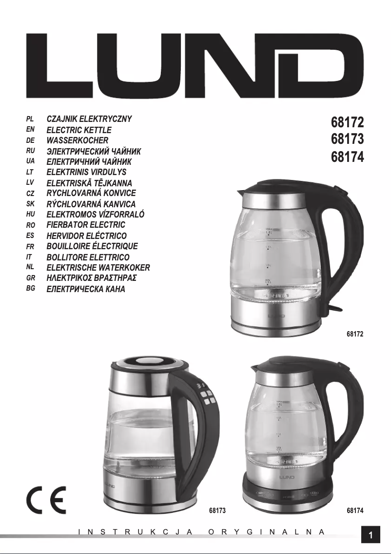 Page 1 de la notice Manuel utilisateur Lund 68174
