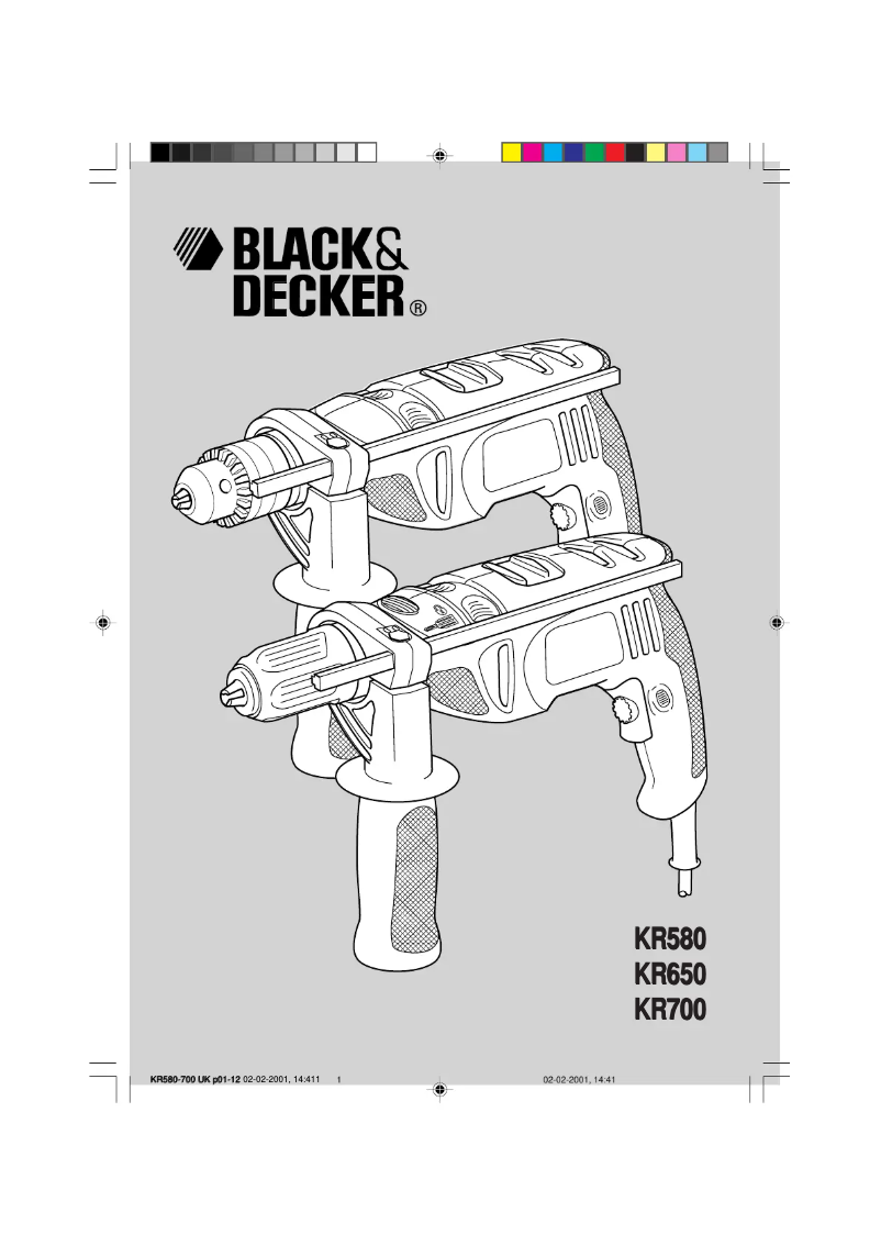 Page n°1 - Manuel utilisateur Black & Decker KR580CRE