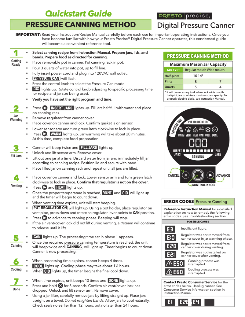 Image de la première page du manuel de l'appareil Precise 02144