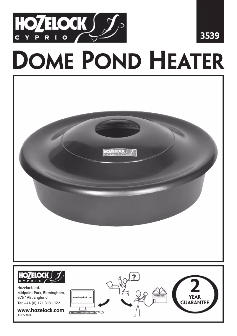 Page 1 de la notice Manuel utilisateur Hozelock 3539