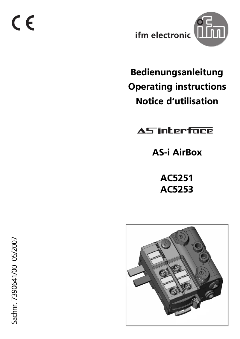 Page n°1 - Manuel utilisateur IFM AC5251