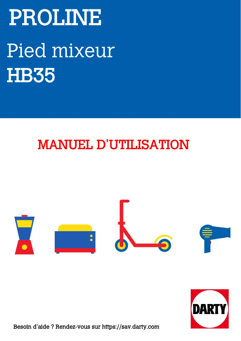 Page n°1 - Manuel utilisateur Proline HB35
