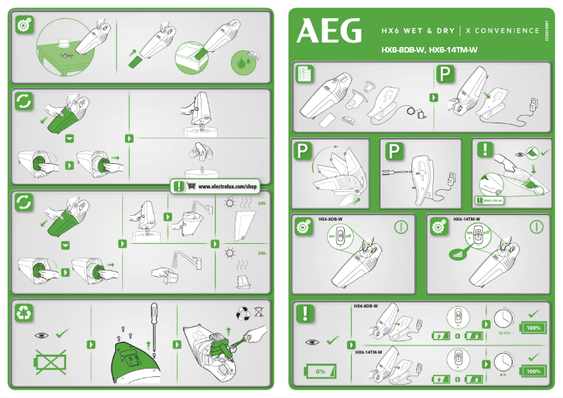 Página 1 del manual Manual de usuario AEG HX6-8DB-W