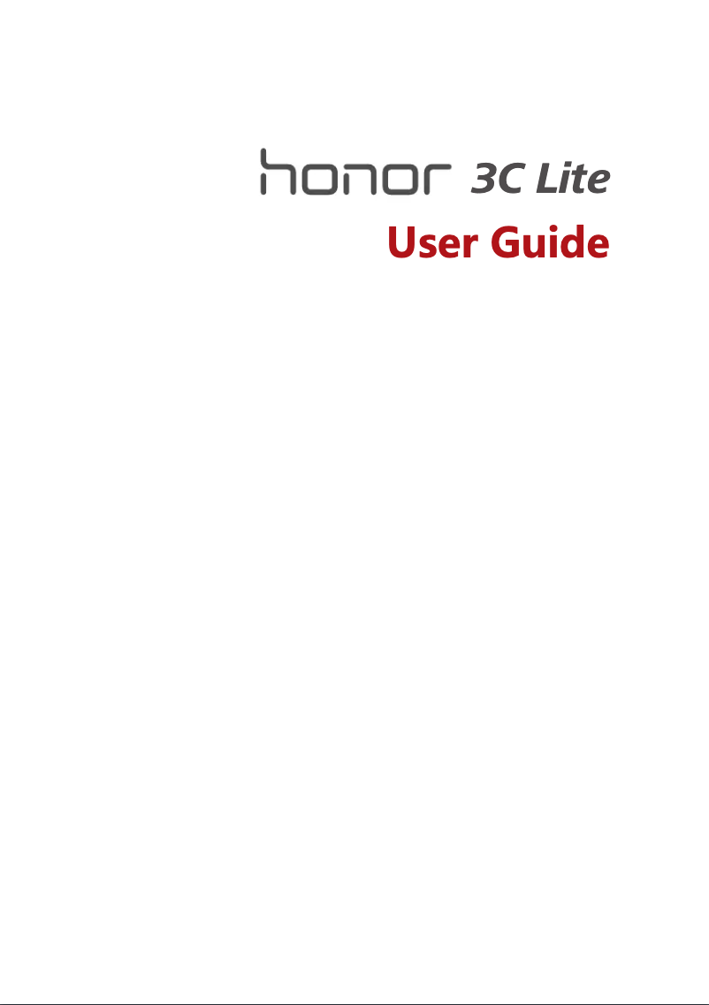 Page 1 de la notice Manuel utilisateur Huawei Honor 3C lite