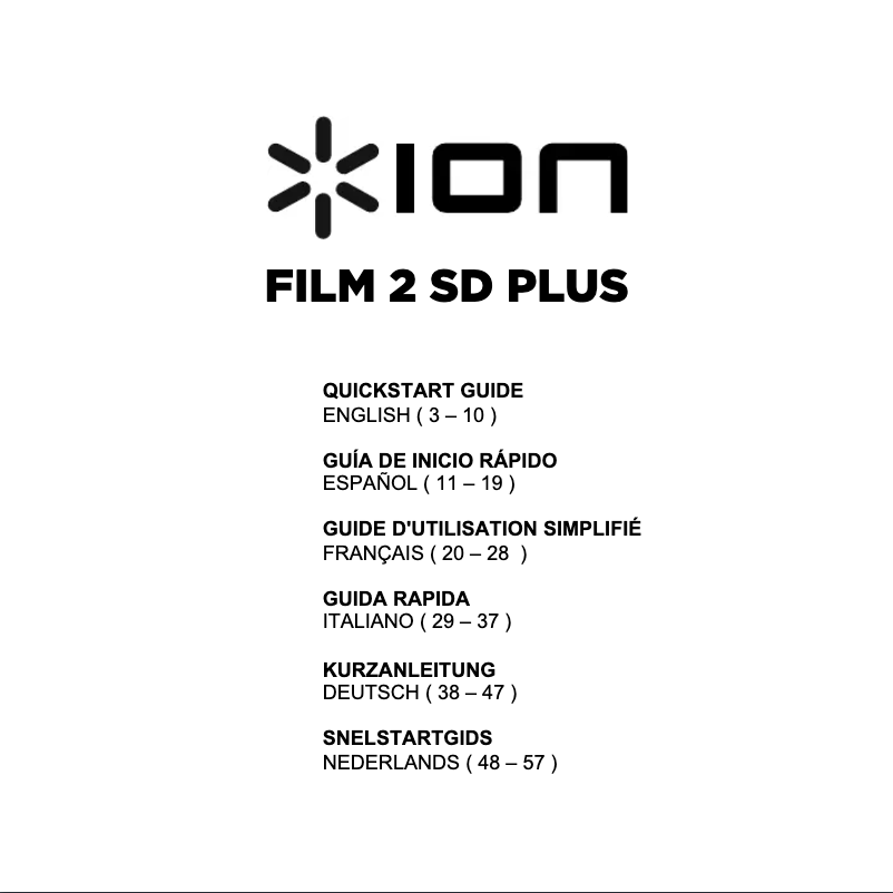Image de la première page du manuel de l'appareil Film 2 SD