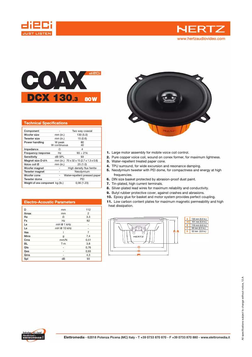 Image de la première page du manuel de l'appareil DCX 130.3