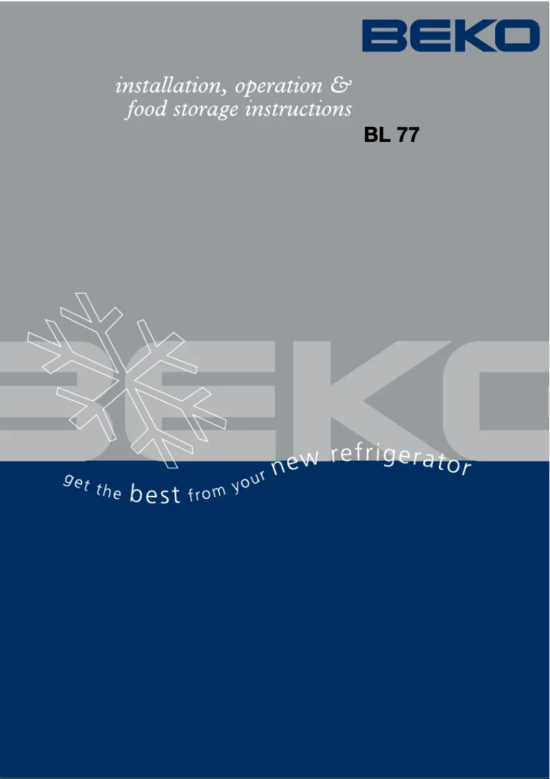 Image de la première page du manuel de l'appareil BL 77