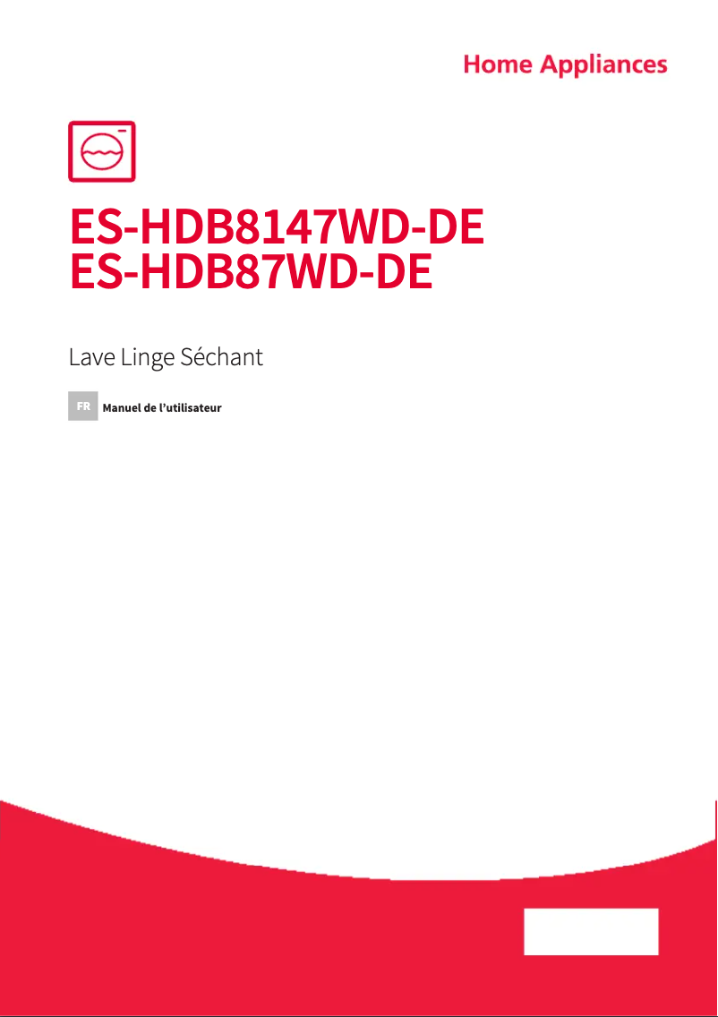 Page 1 de la notice Manuel utilisateur Sharp ES-HDB87WD-DE