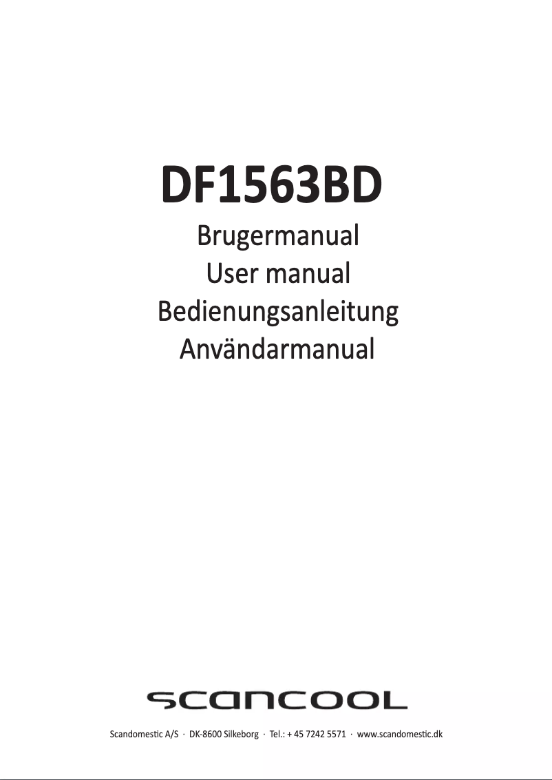 Page n°1 - Manuel utilisateur Scancool DF1563BD
