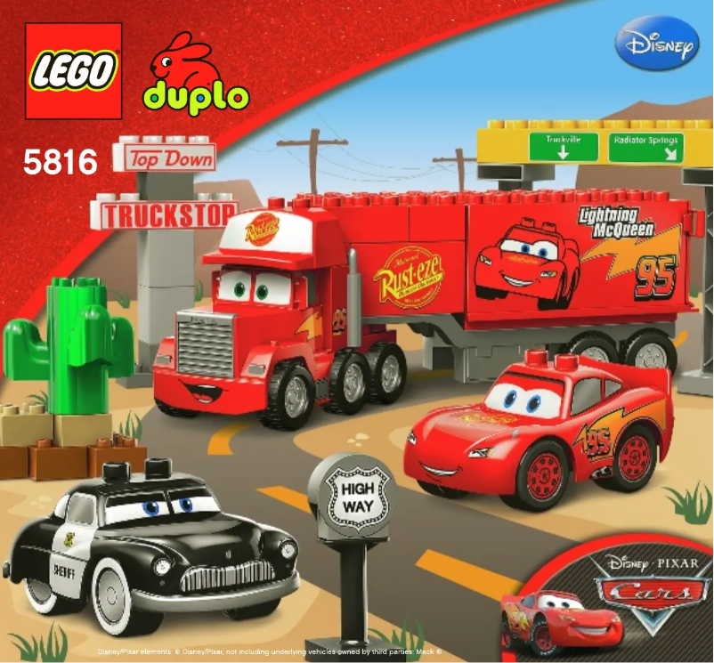 Image de la première page du manuel de l'appareil DUPLO Cars