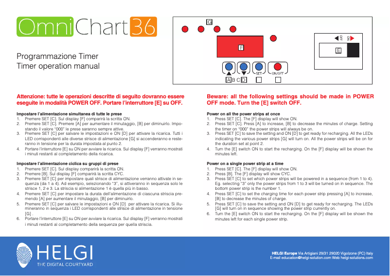 Page 1 de la notice Manuel utilisateur HELGI HLGOMN36BLWH