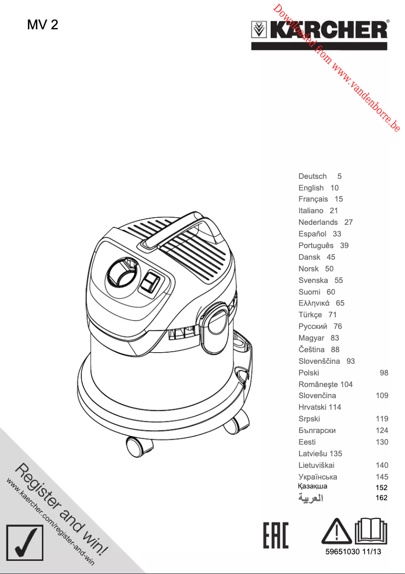 Image de la première page du manuel de l'appareil MV 2