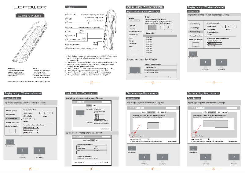 Image de la première page du manuel de l'appareil LC-HUB-C-MULTI-8