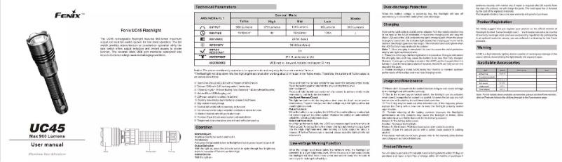 Image de la première page du manuel de l'appareil UC45
