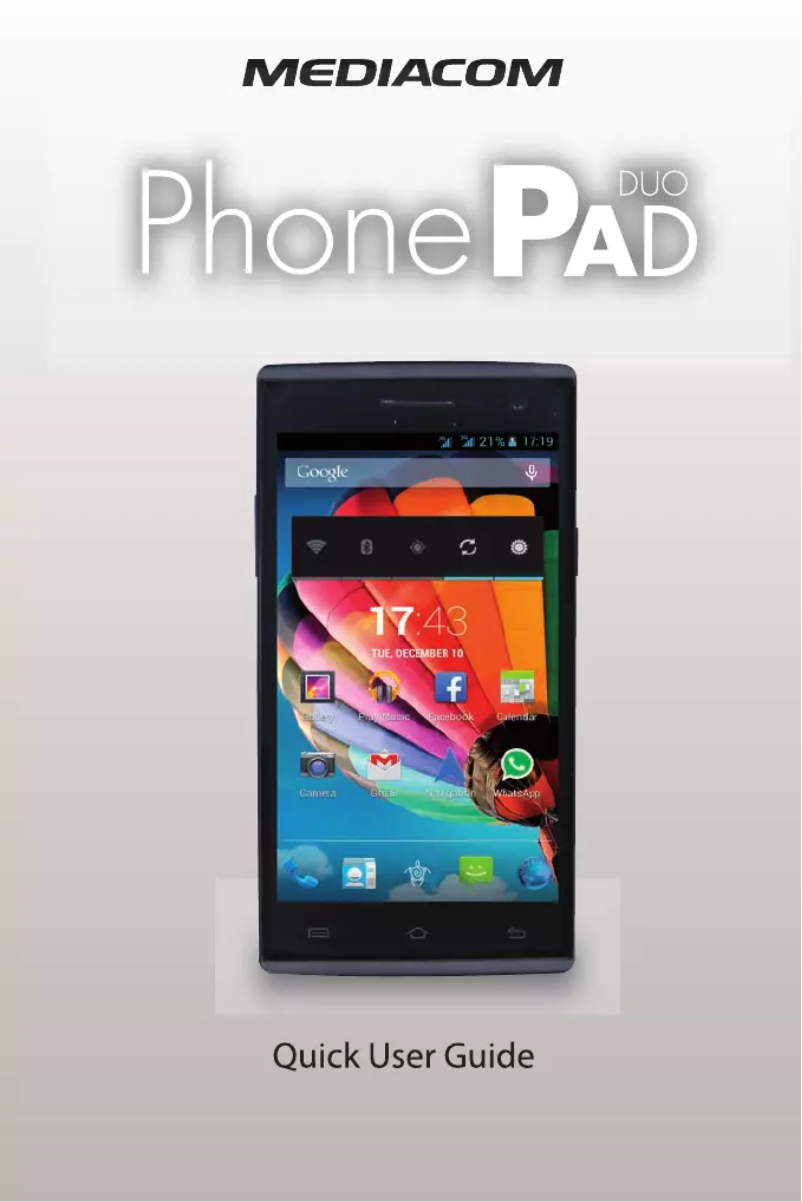 Page 1 de la notice Manuel utilisateur Mediacom PhonePad Duo X550U