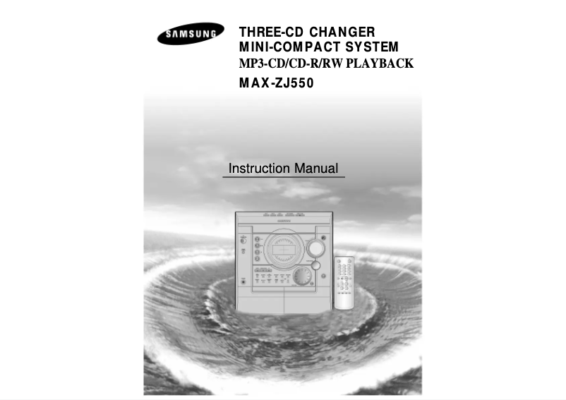 Page 1 de la notice Manuel utilisateur Samsung MAX-ZJ550