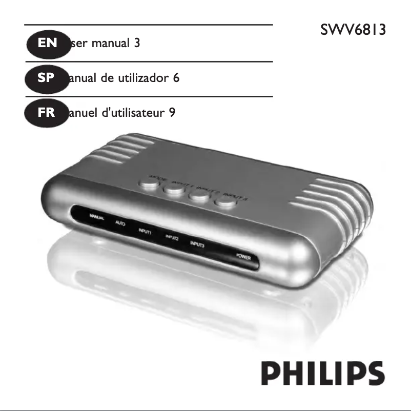 Page n°1 - Manuel utilisateur Philips SWV6813