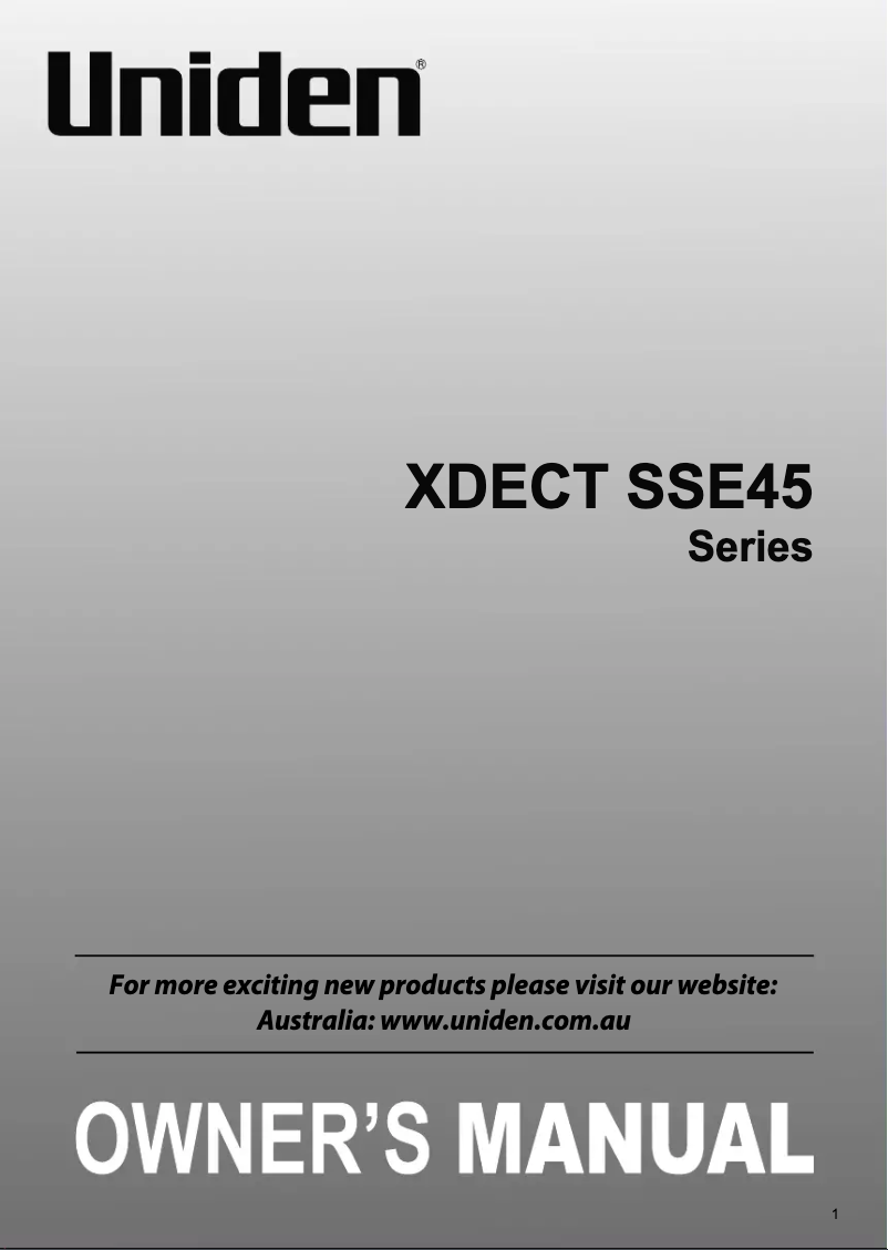 Image de la première page du manuel de l'appareil SS E45